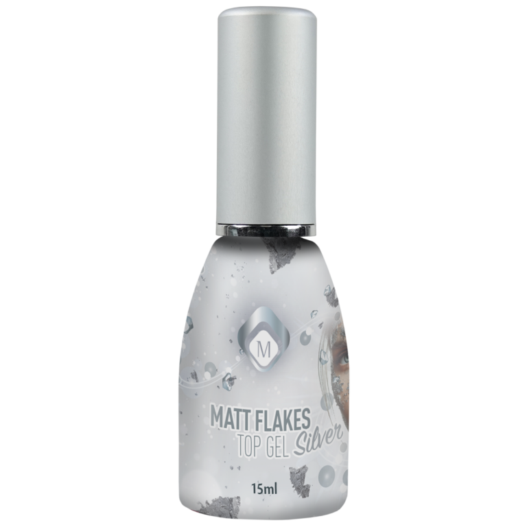 Matte Flakes Top Gel Silver