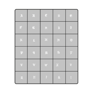 Airnailstencil Latin Alphabet