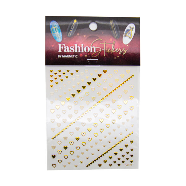 Fashion Sticker Hearts Gold