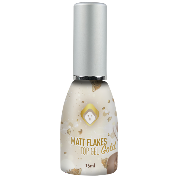 Matte Flakes Top Gel Gold - Afbeelding 3