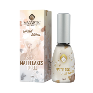 Matte Flakes Top Gel Gold