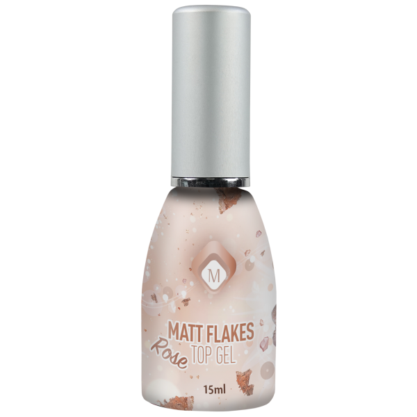Matte Flakes Top Gel Rose - Afbeelding 3