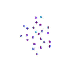 Rhinestone Neon Purple 24 x  S