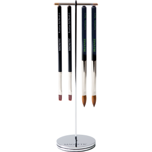 Silver Click On Brush Stand