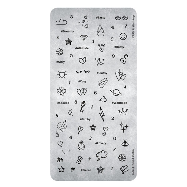 Stamping Plate 54 Hastags
