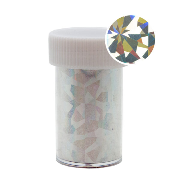 Transfer Foil Roll Holografphic Silver Flakes