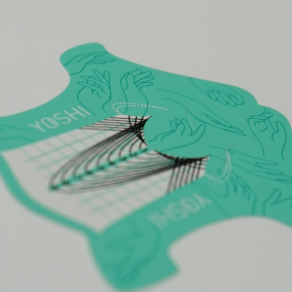Yoshi Nail Construction Form 400 pcs Turquise - Paper - Afbeelding 5