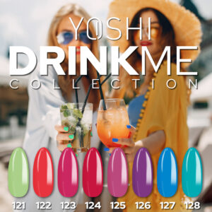 Yoshi Gelpolish Drink Me Collection 8 x 6ml 122-128 + Gratis Stickers