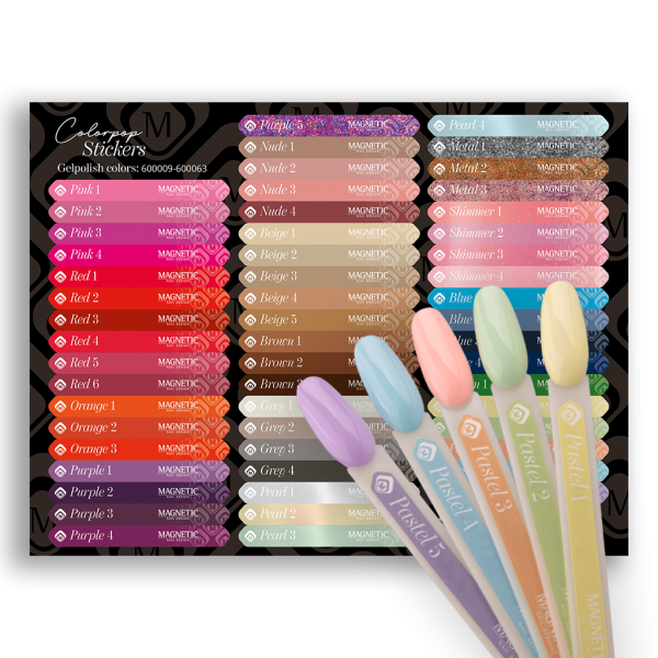 Stickervellen voor Colorpop 600009-600063
